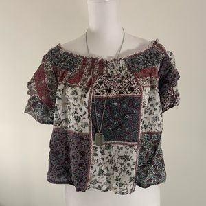 Size small Flying tomato’s off the shoulder top with key hole in the back